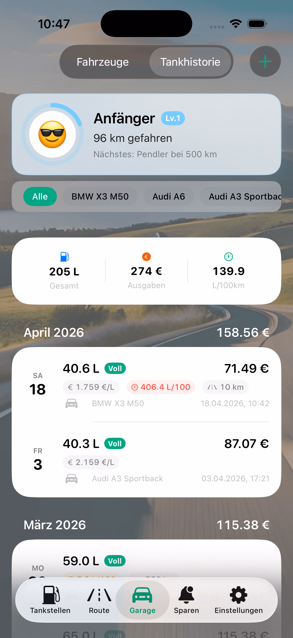 SmartFuel — AI push when your tank runs low